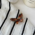 Butterfly Hair Pin With Layered Wings - Grid