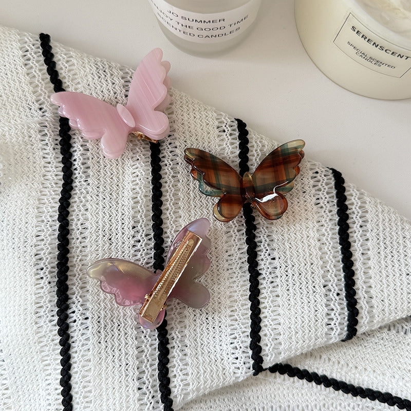 Butterfly Hair Pin With Layered Wings - view 1