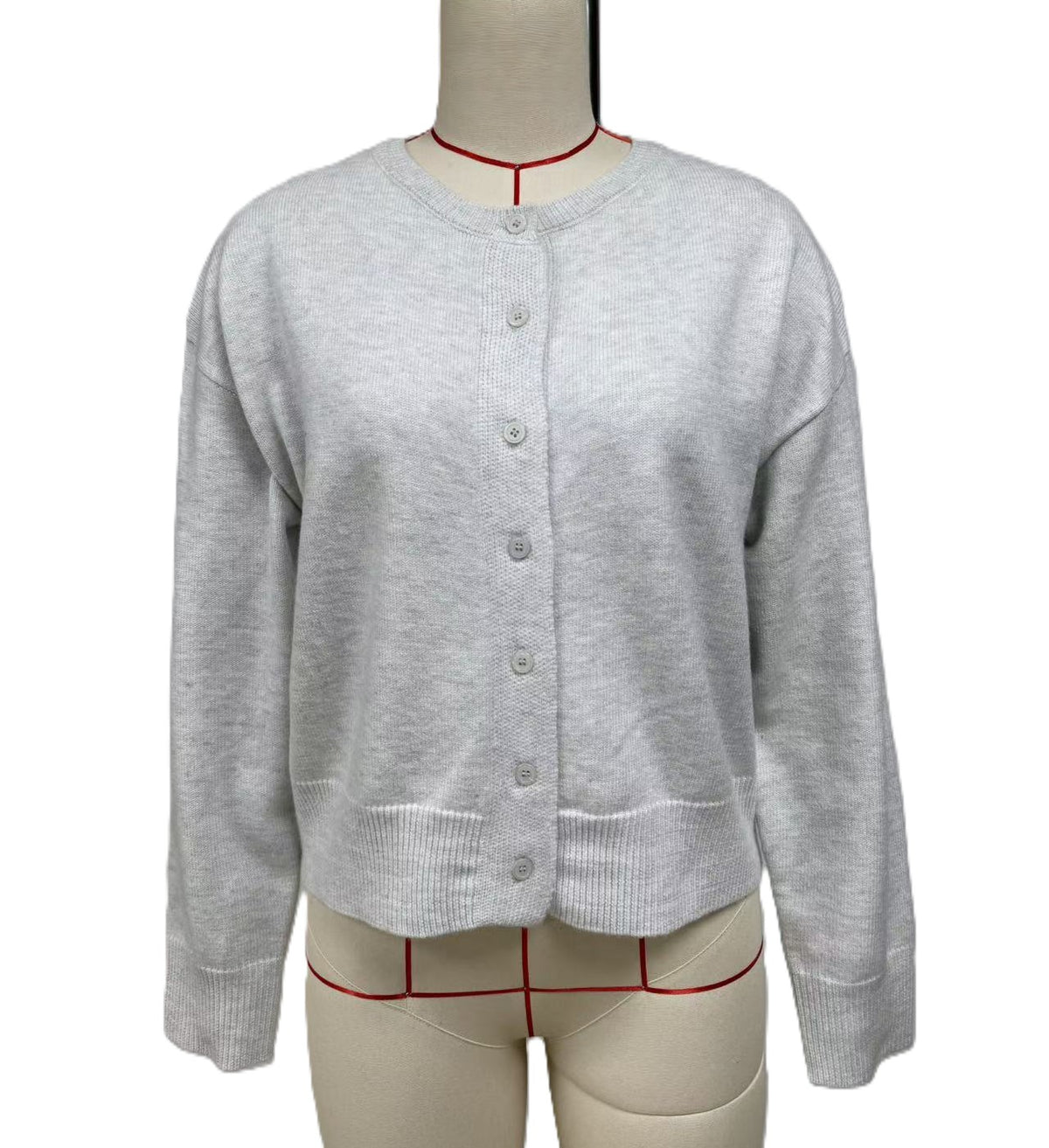 Cropped Button Front Knit Cardigan