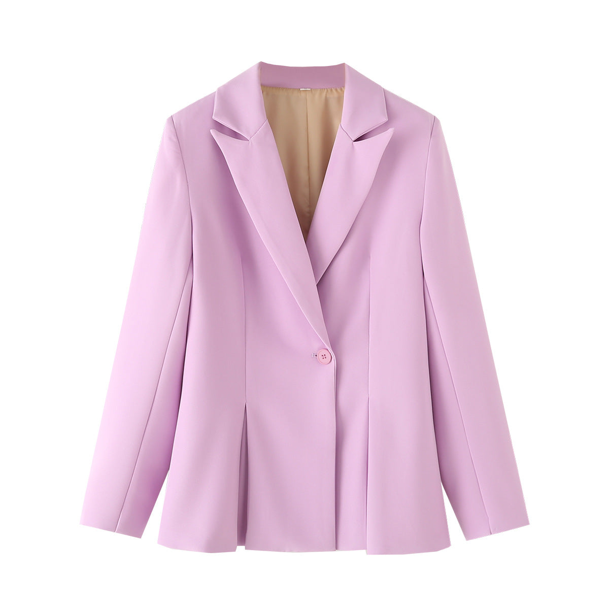 Notch Lapel Single Button Slim Blazer