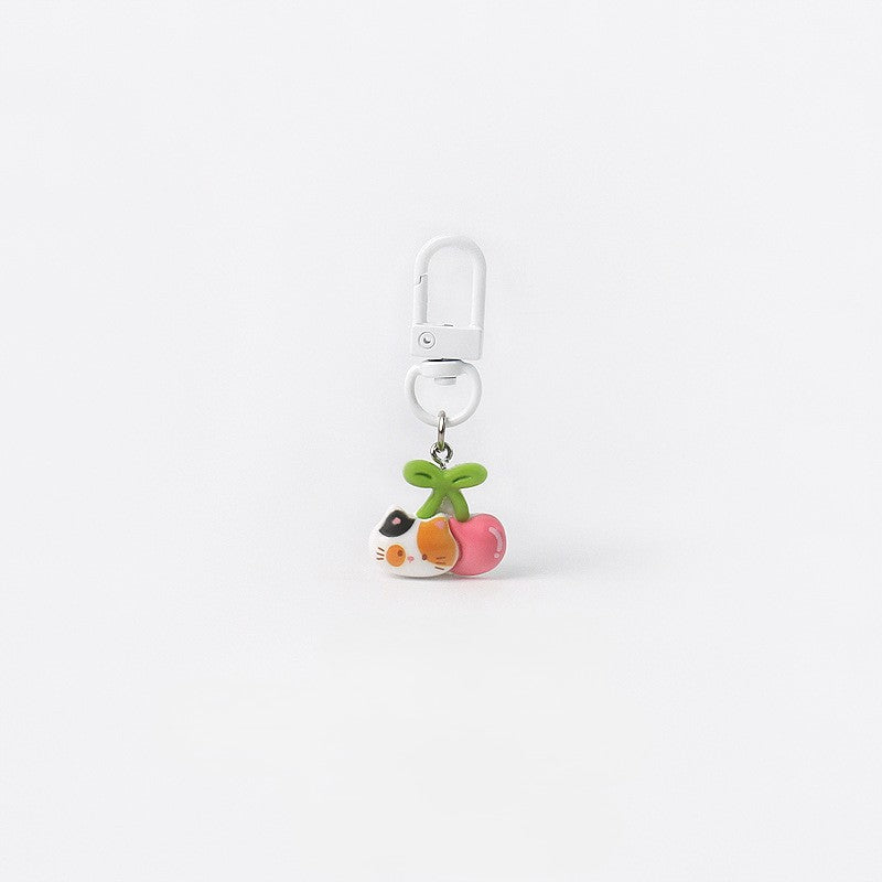 Cute Cat Resin Keychain Bag Charm - Color_2