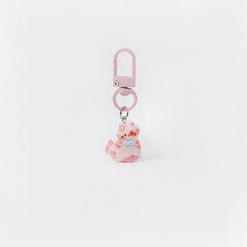 Cute Cat Resin Keychain Bag Charm - Color_4