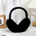 Fluffy Faux Rabbit Fur Winter Earmuffs - Black
