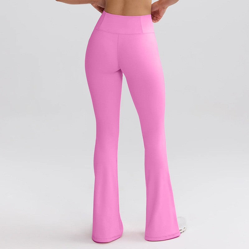 Contrast Piping High Waist Flare Yoga Leggings