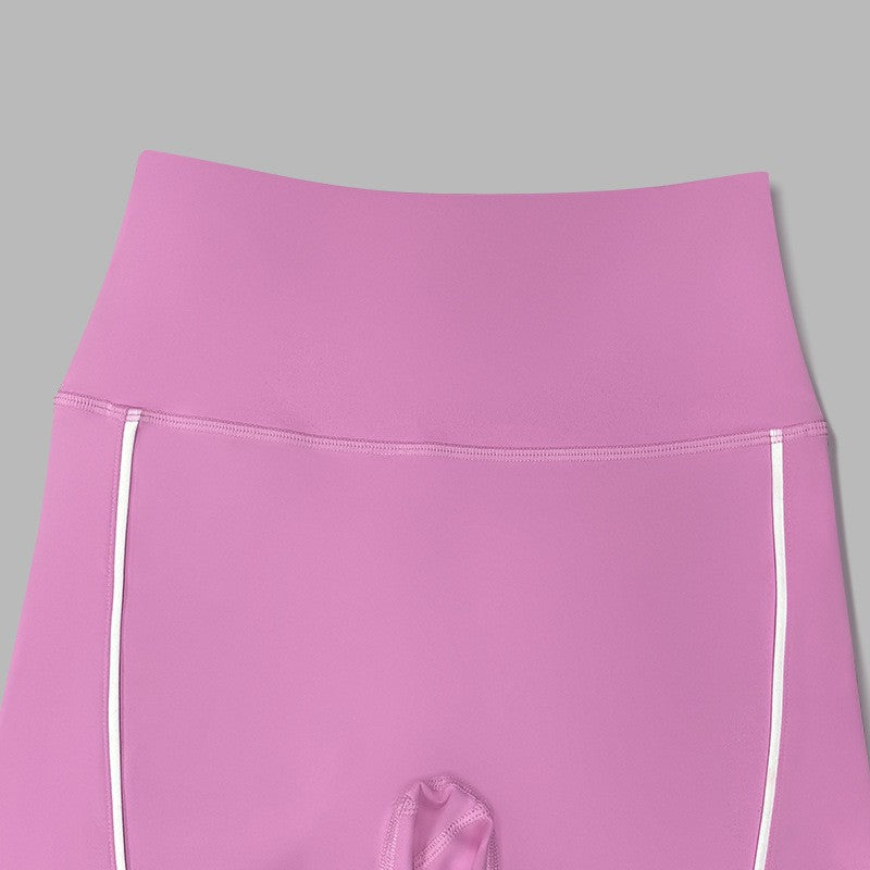 Contrast Piping High Waist Flare Yoga Leggings