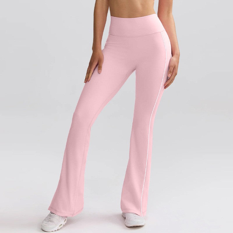 Contrast Piping High Waist Flare Yoga Leggings