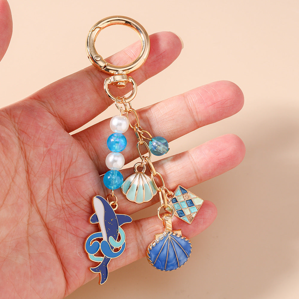 Pearl Bead Sea Life Bag Charm Keychain - view 4