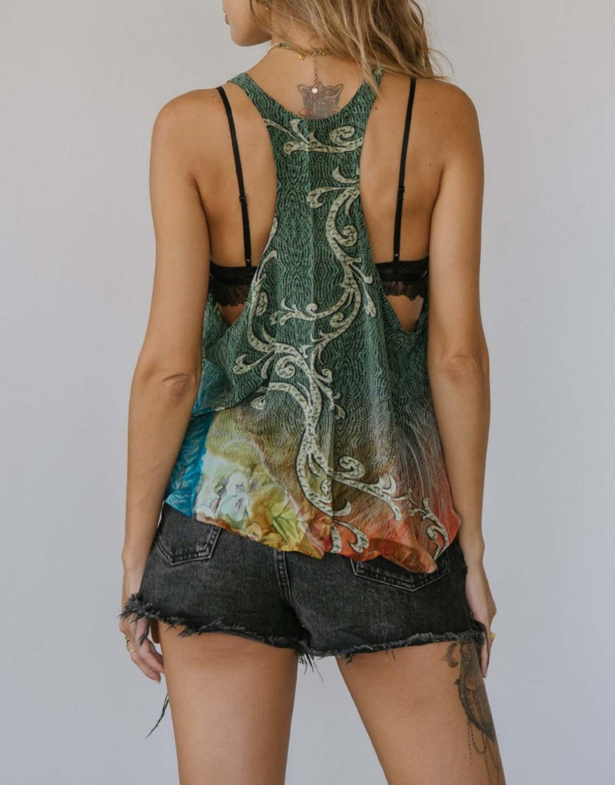 Boho Printed Racerback Sleeveless Vest