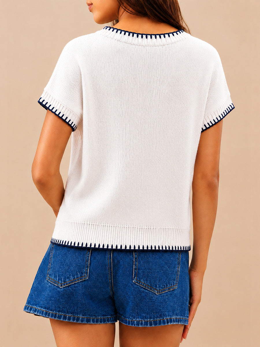 Seaside Lobster Intarsia Knit Sweater - Red - 2
