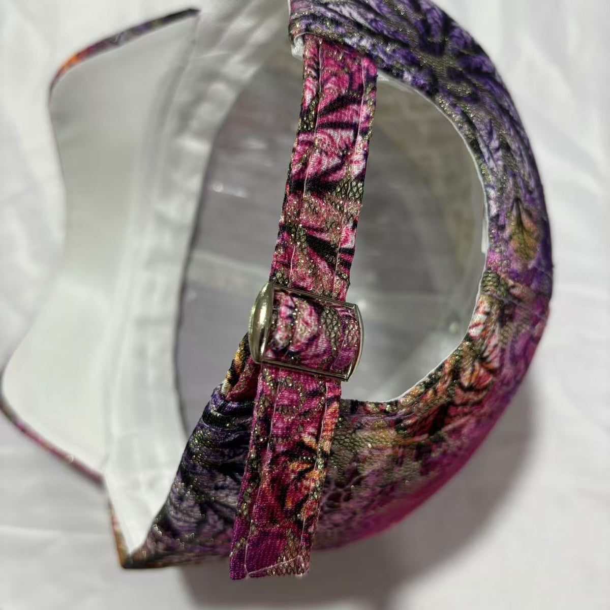Rhinestone Love Lettering Floral Baseball Cap - Purple - 1