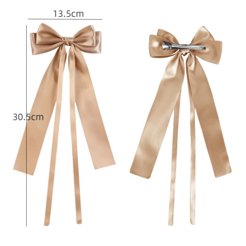 Twin Loop Long Tail Bow Hair Clip - view 2