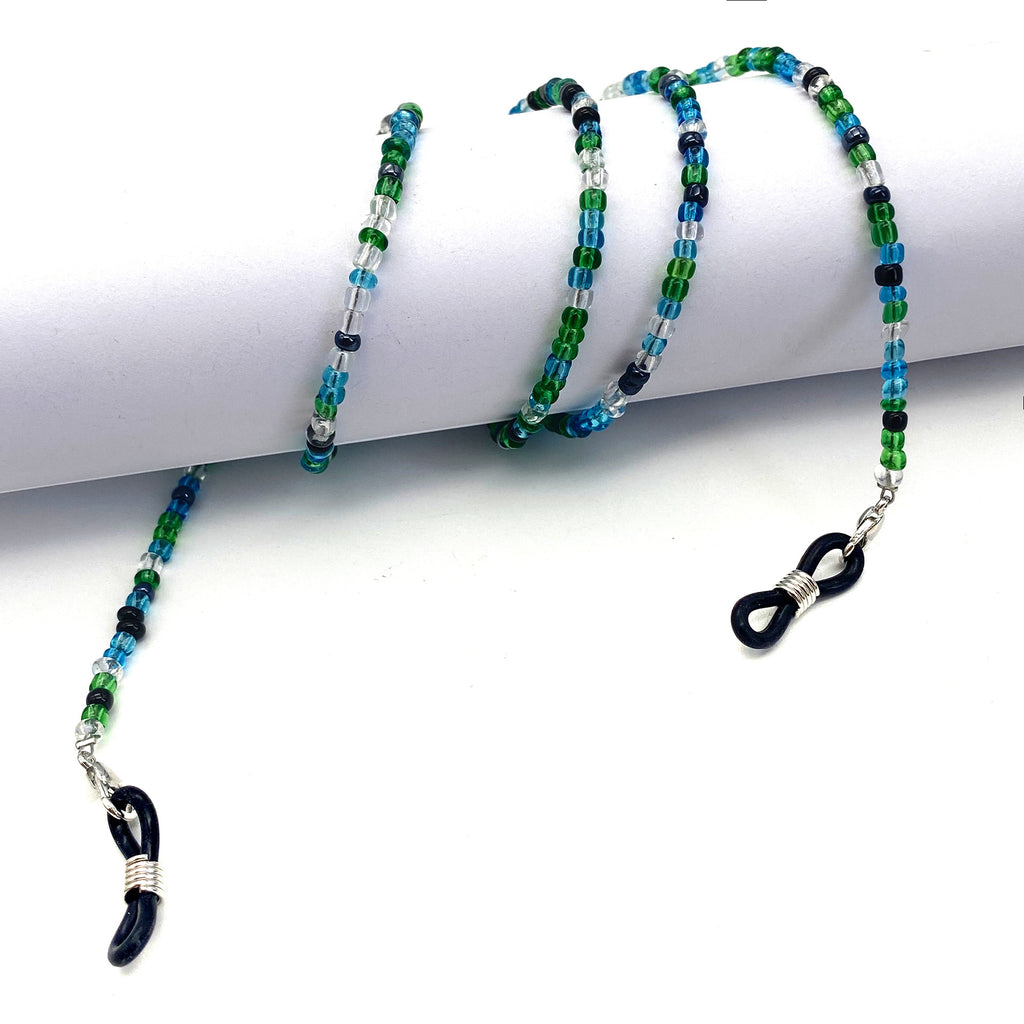 Millefiori Glass Bead Eyeglass Chain - Green - 1