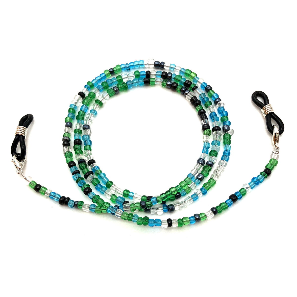 Millefiori Glass Bead Eyeglass Chain - Green - 2