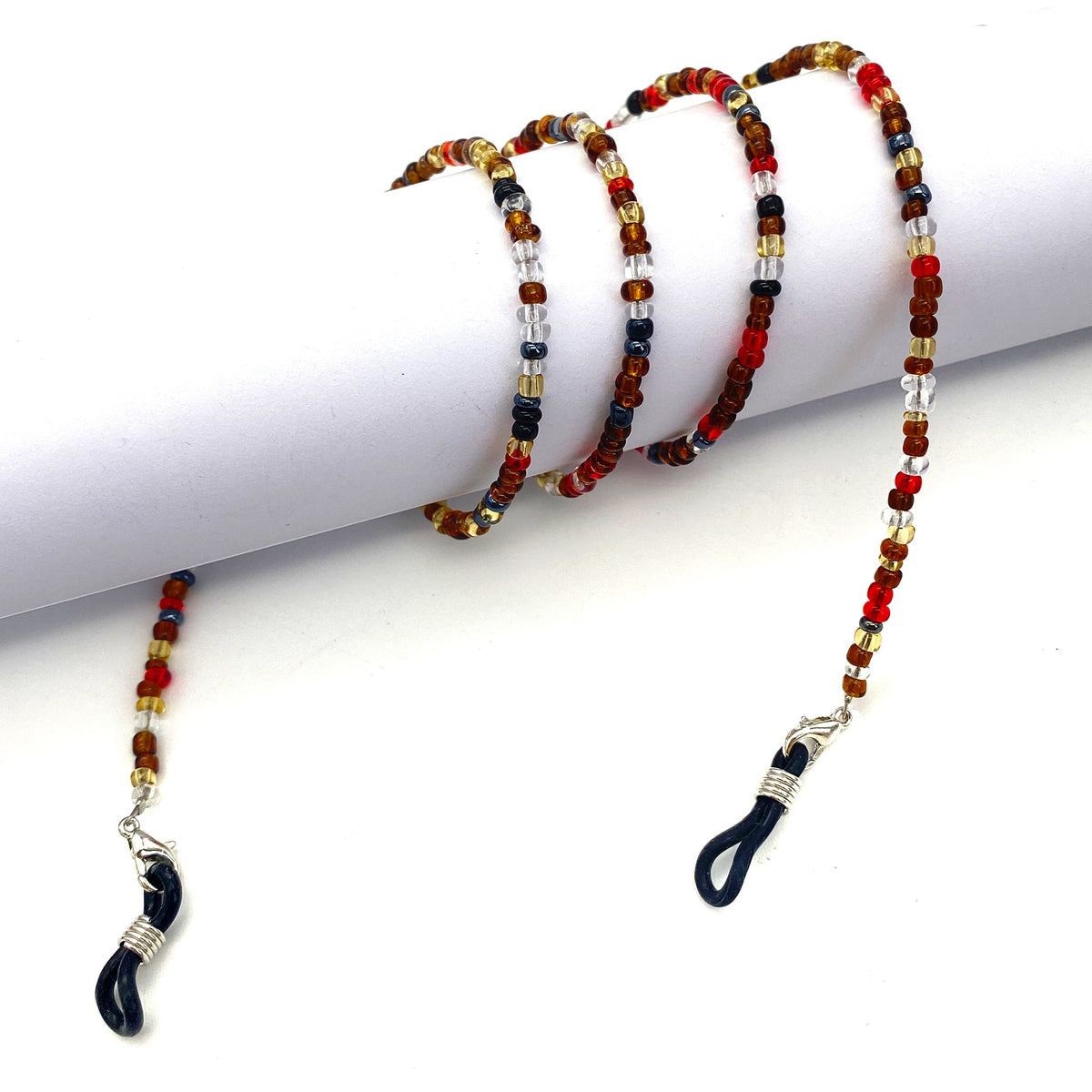 Millefiori Glass Bead Eyeglass Chain - Red