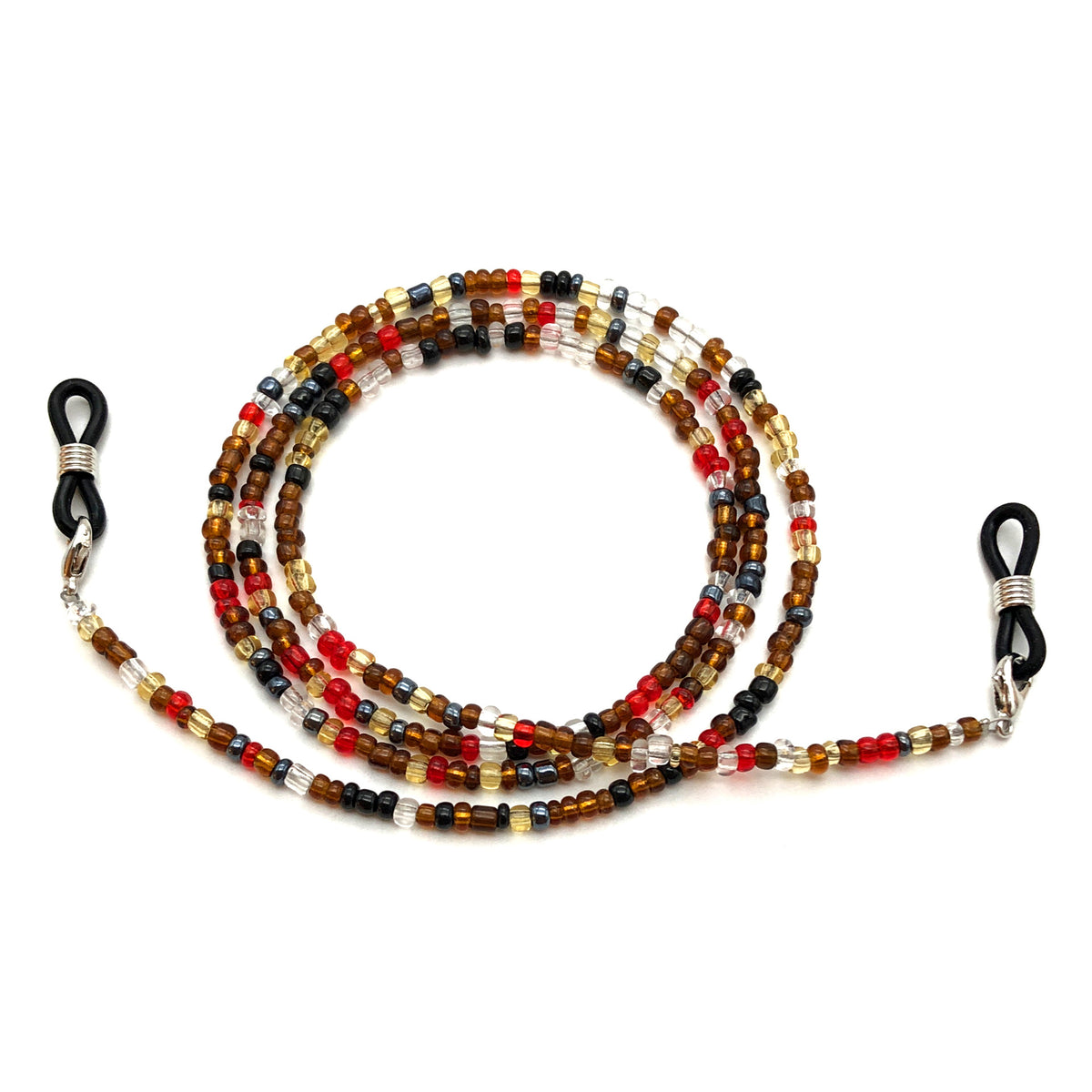 Millefiori Glass Bead Eyeglass Chain - Red - 1