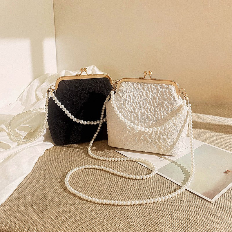 Mini Textured Kiss Lock Frame Bag