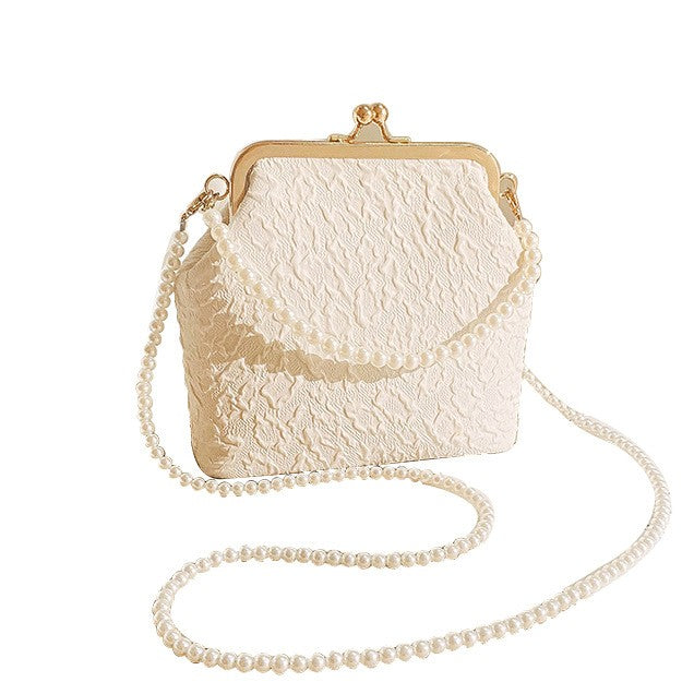 Mini Textured Kiss Lock Frame Bag