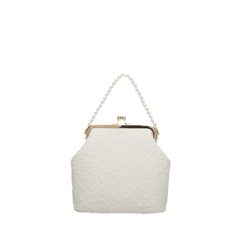 Mini Textured Kiss Lock Frame Bag