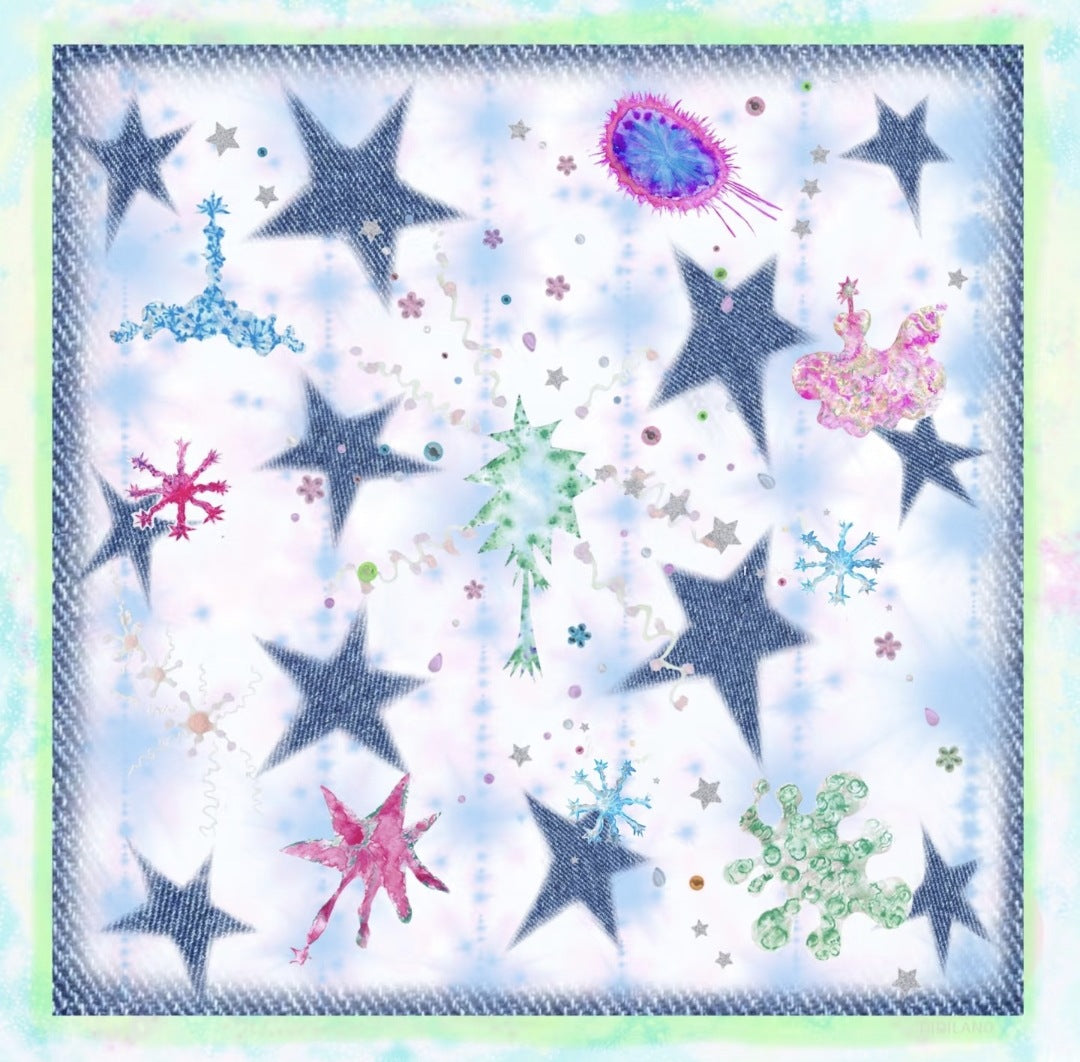 Western Horse Print Square Bandana Scarf - NO05