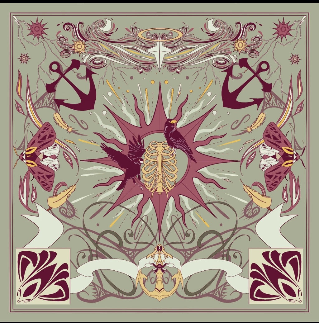 Western Horse Print Square Bandana Scarf - NO09