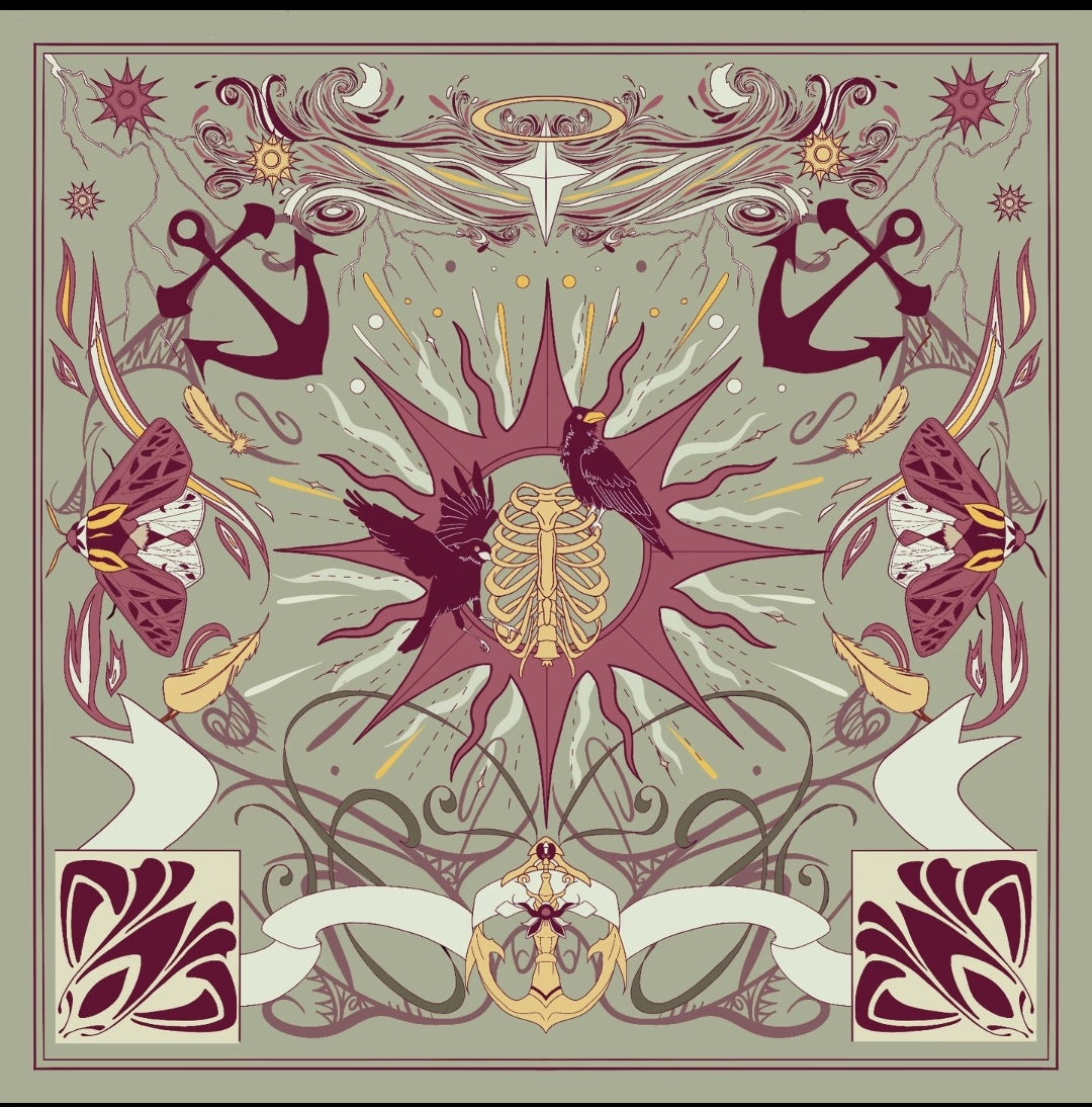 Western Horse Print Square Bandana Scarf - NO09