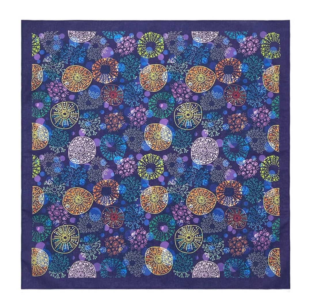 Western Horse Print Square Bandana Scarf - NO14