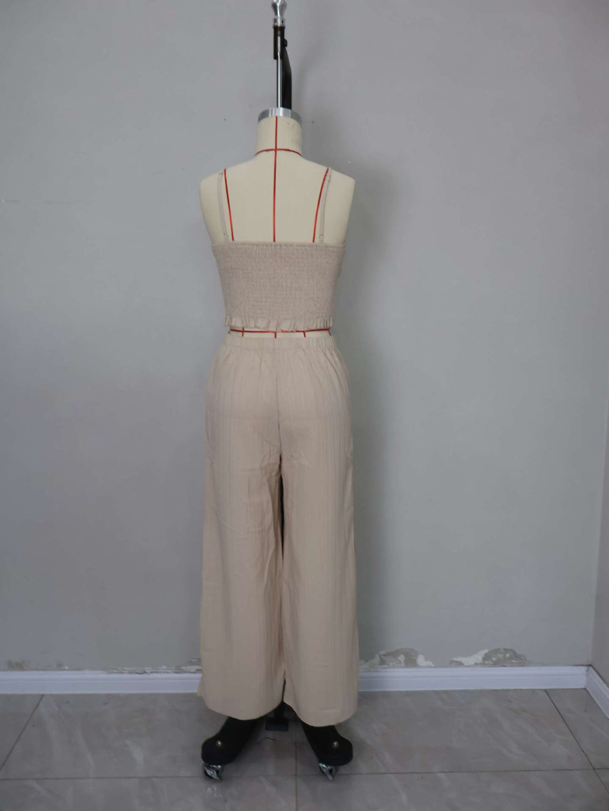 Slit Wide Leg Pant and Cami Set - view 2