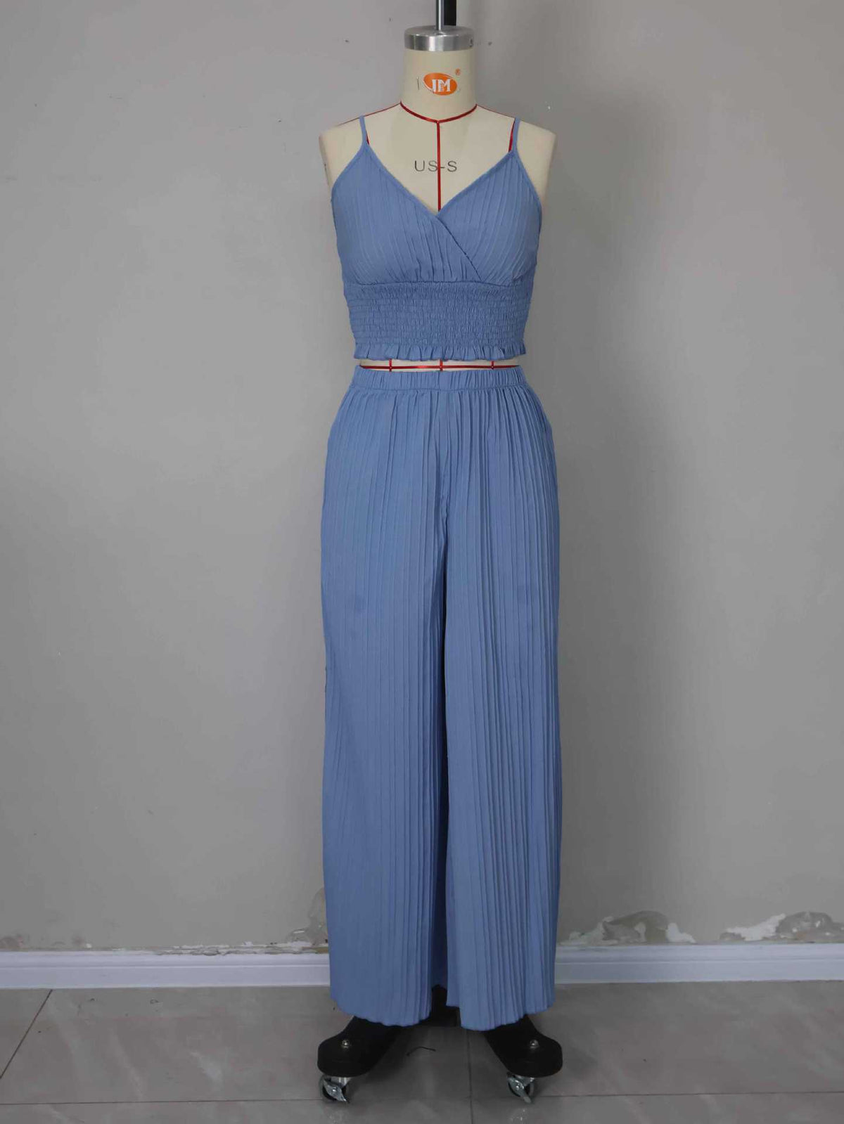 Slit Wide Leg Pant and Cami Set - view 3