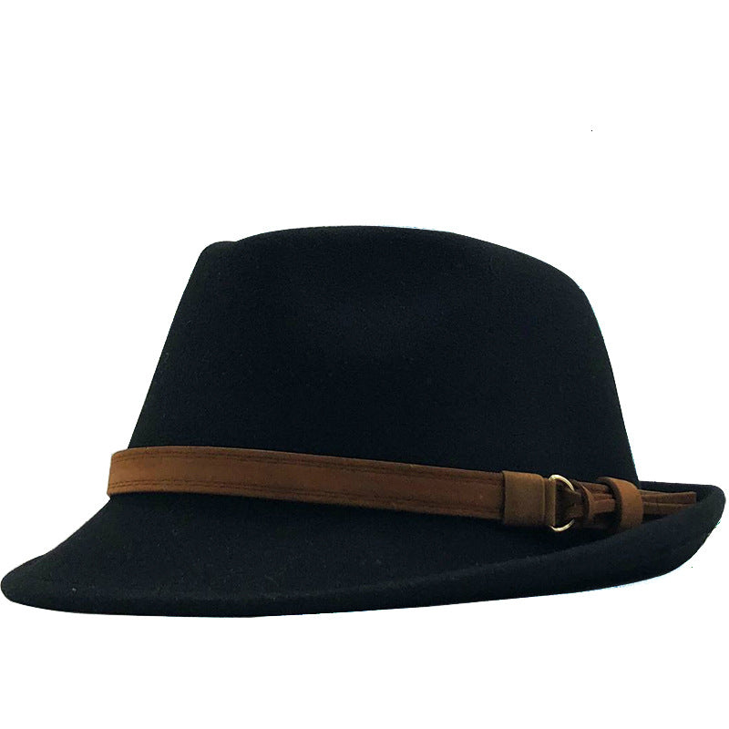 Belted Band Wool Felt Trilby Hat - Color_2