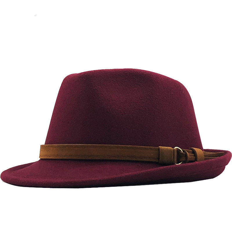 Belted Band Wool Felt Trilby Hat - Color_3
