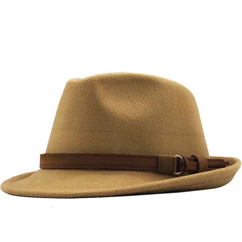 Belted Band Wool Felt Trilby Hat - Color_5