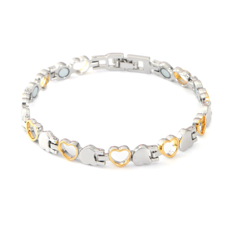 Magnetic Heart Link Adjustable Bracelet - Color_01