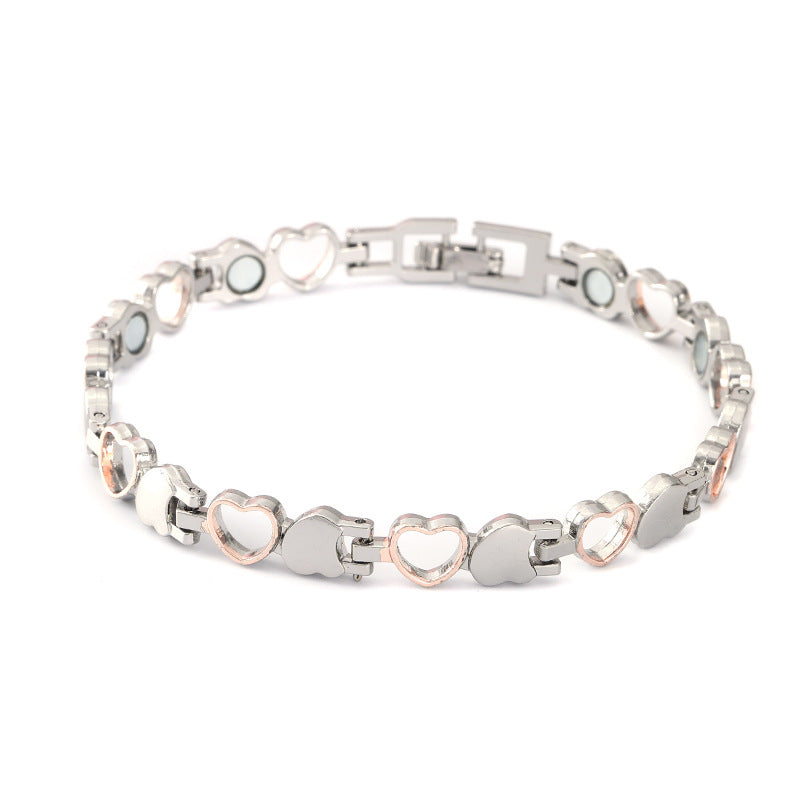 Magnetic Heart Link Adjustable Bracelet - Color_02