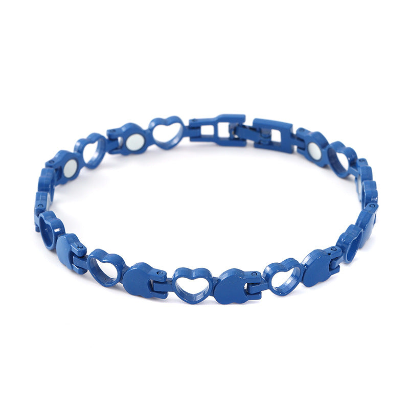 Magnetic Heart Link Adjustable Bracelet - Color_03