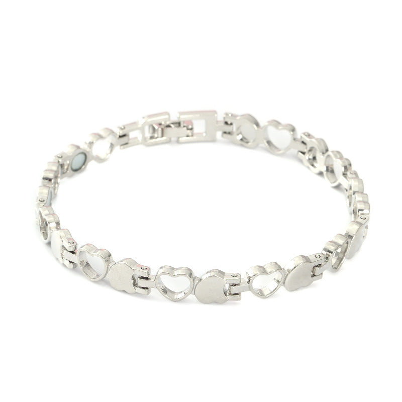 Magnetic Heart Link Adjustable Bracelet - Color_04