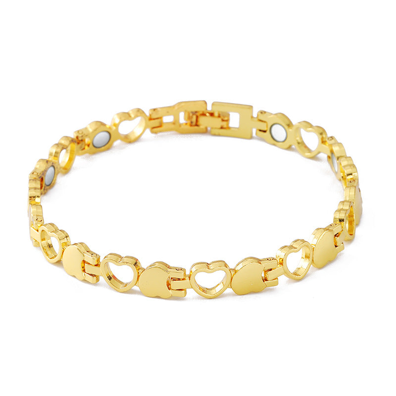 Magnetic Heart Link Adjustable Bracelet - Color_05