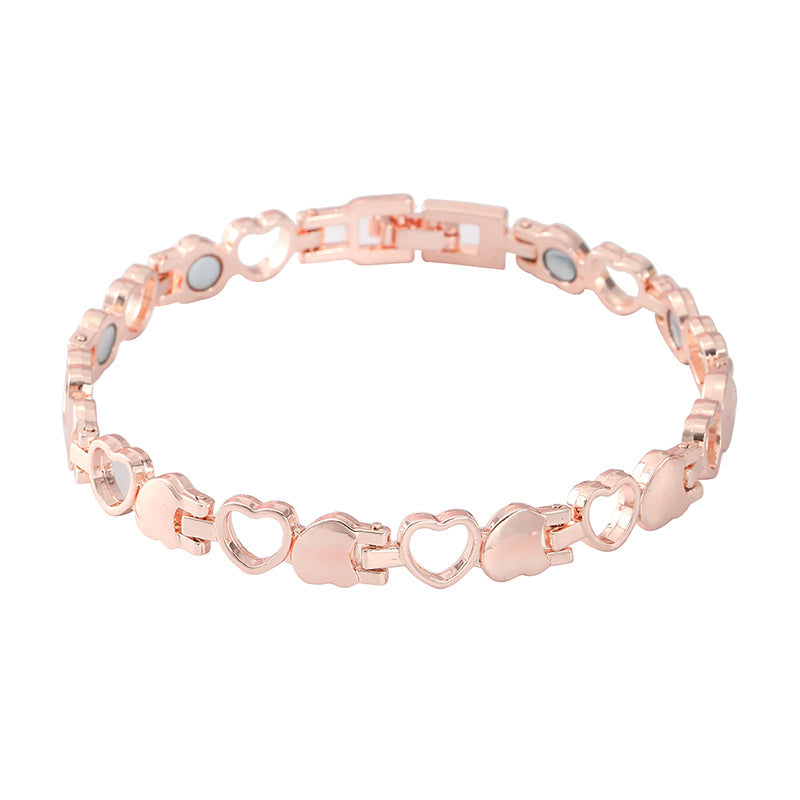 Magnetic Heart Link Adjustable Bracelet - Color_06
