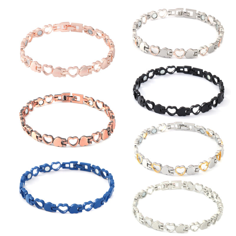 Magnetic Heart Link Adjustable Bracelet - view 3