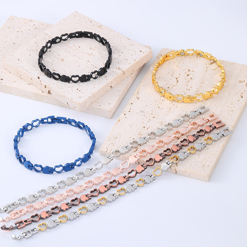Magnetic Heart Link Adjustable Bracelet - view 4