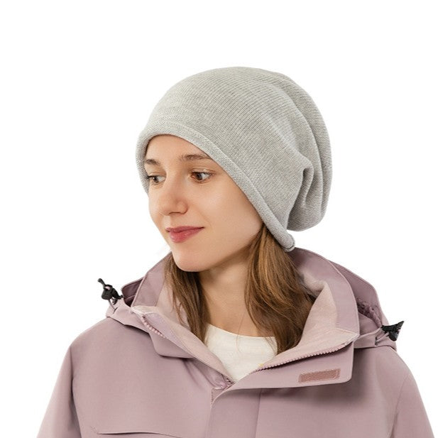 Slouchy Rolled Edge Knit Beanie