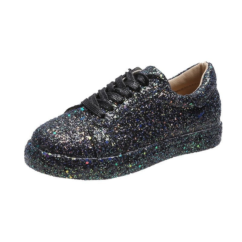 Sparkly Glitter Lace Up Sneakers