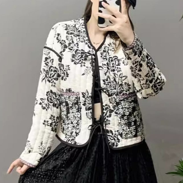 Reversible Floral Print Quilted Padded Jacket - Floral - 2
