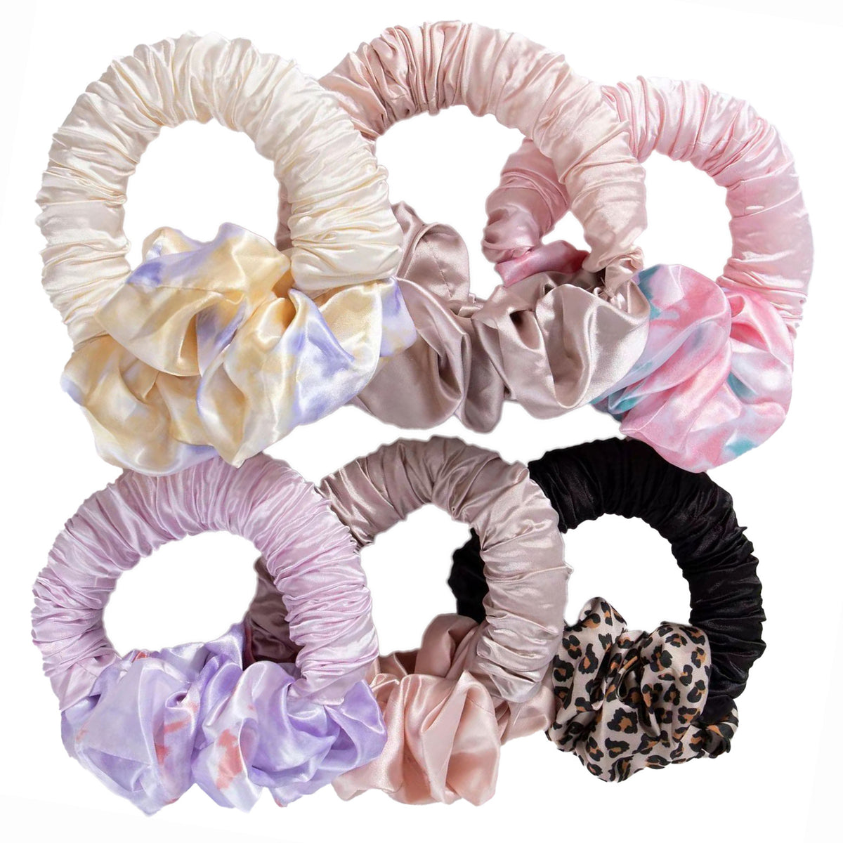 Oversized Satin Bun Cover Scrunchie - view 1