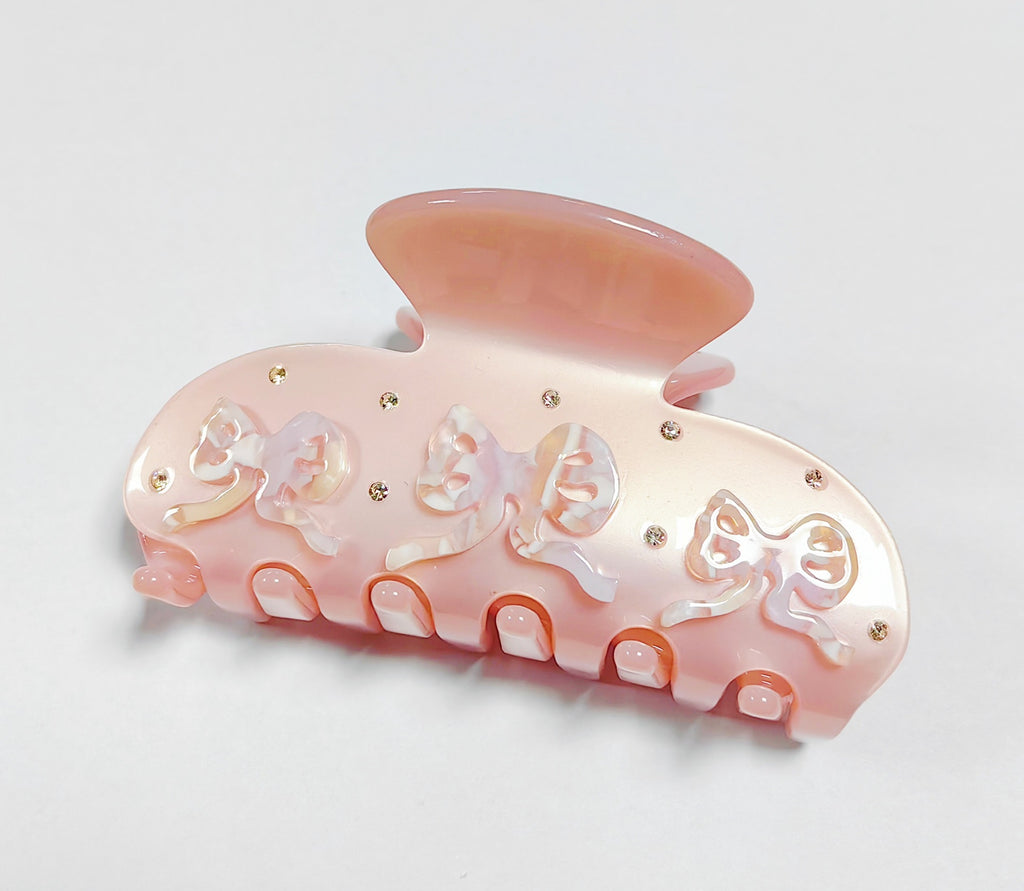 Floral Embellished Acetate Hair Claw Clip - Color_06