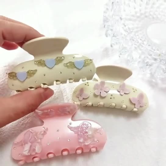 Floral Embellished Acetate Hair Claw Clip - view 4