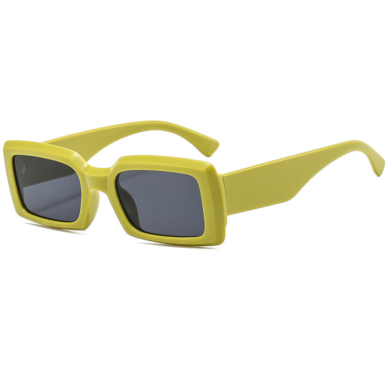 Retro Frosted Square Sunglasses for Women - Green - 2