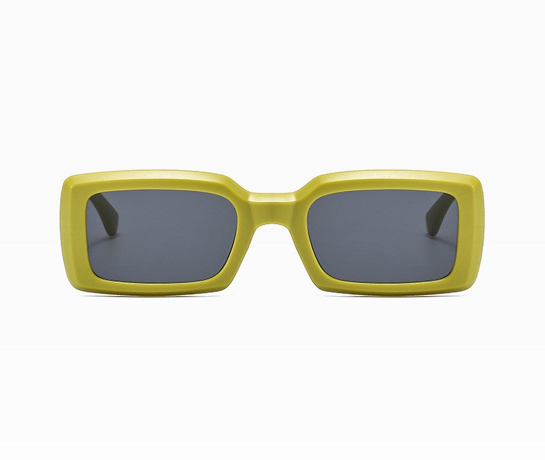 Retro Frosted Square Sunglasses for Women - Green - 3