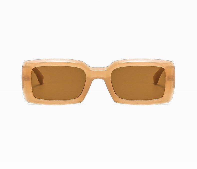 Retro Frosted Square Sunglasses for Women - Tea - 2