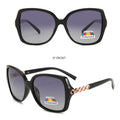 Oversized Square Sunglasses With Twisted Chain Arms - BLACK