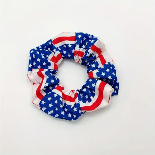 Americana Stars and Stripes Hair Scrunchie - Color 1